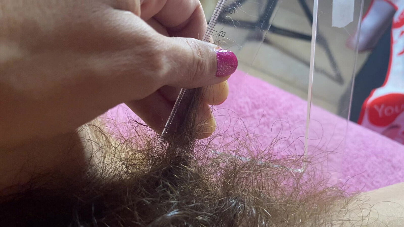 hairy bush measurement closeup
