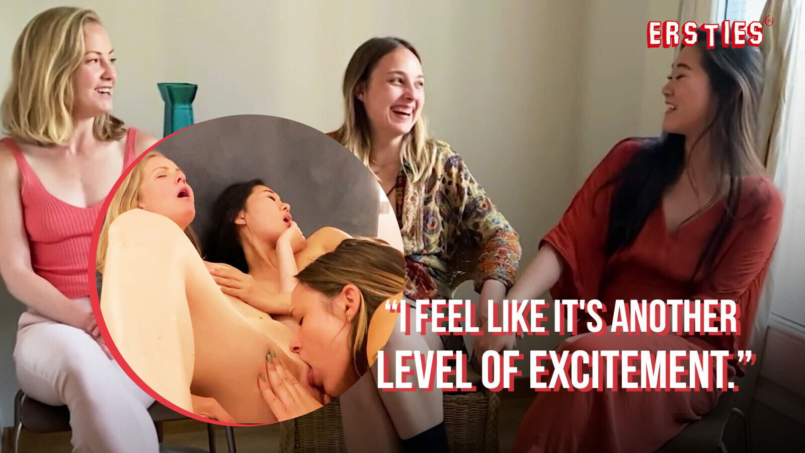 Ersties Babes Ophelia, Sicilia, Katana Help Each Other Rubbing Their Clits