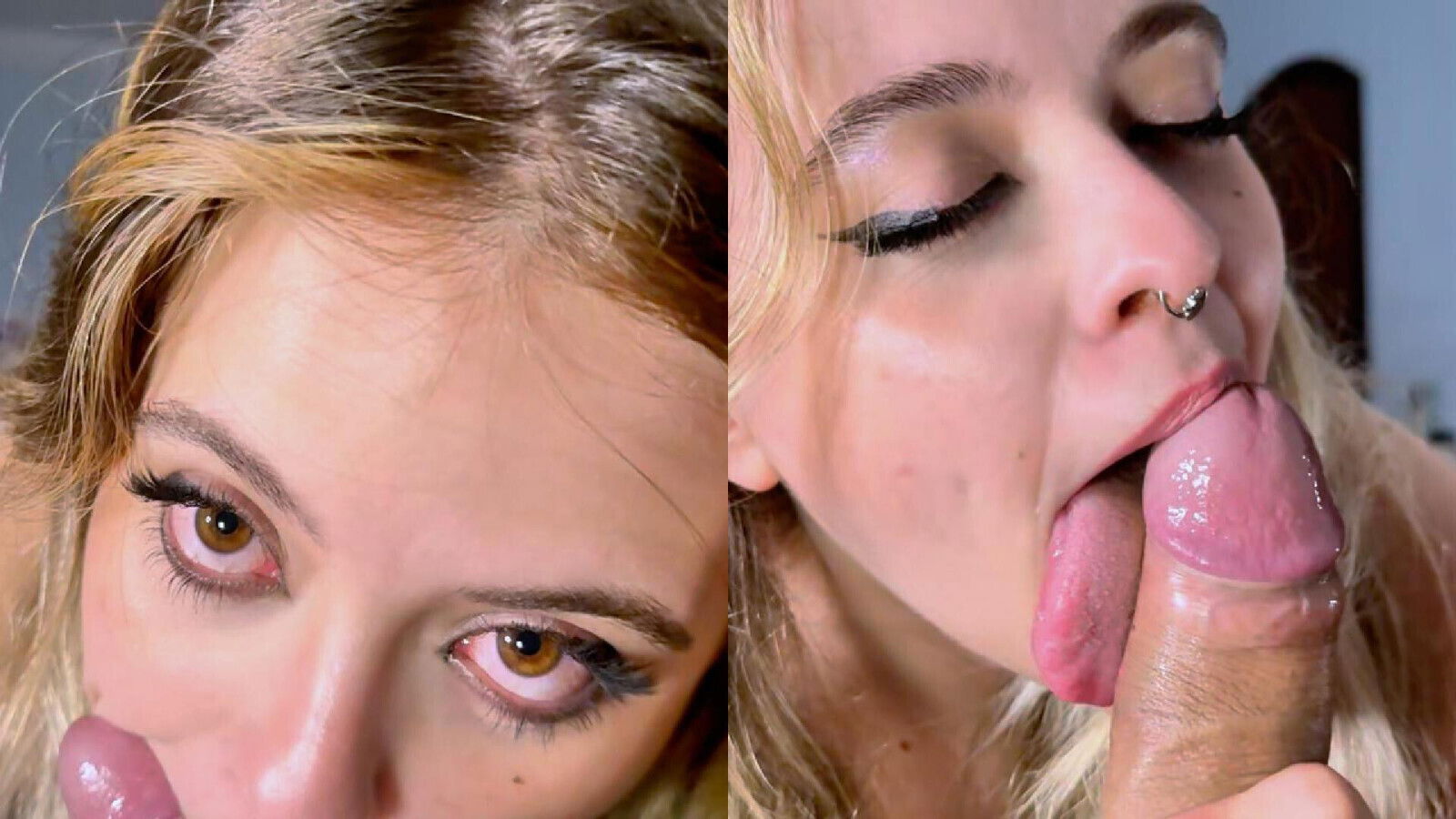 blonde stepsister gave sloppy blowjob before