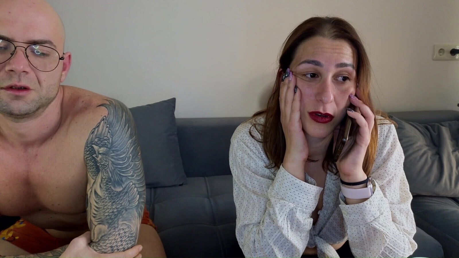 Naughty wife fucks neighbor while husband work will late