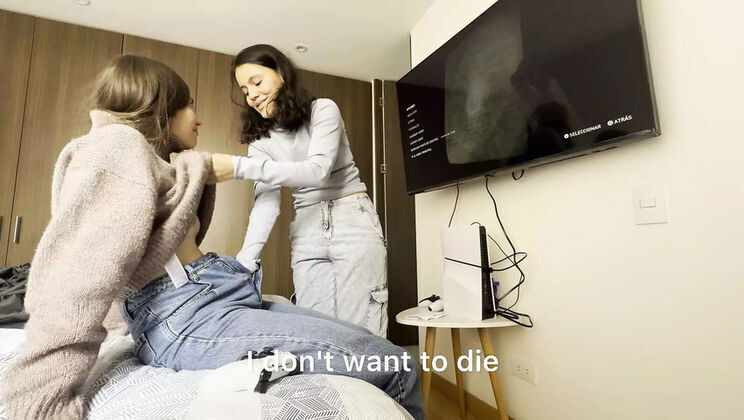 Lesbian While Best Friend Plays Video Games Scarlettandc