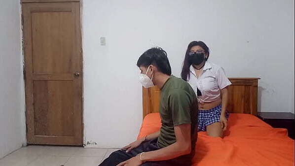 STUDENT PORN!! welcomes stepbrother into apartment suggests crazy fantasy.