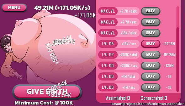 Click click until belly grows