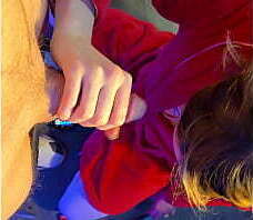 Cocksucking milf drops knees hard fuck until creampie