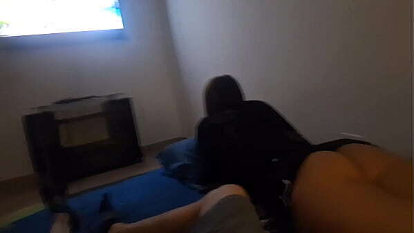 My stepsister and I watch a movie when we are alone at home, she ends up with my cock in her mouth