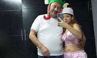 Stepfather gets horny feeling stepdaughter'_s sweet caresses