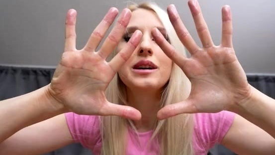 Diane Chrystall Hand Fetish Oily Palm Stretching