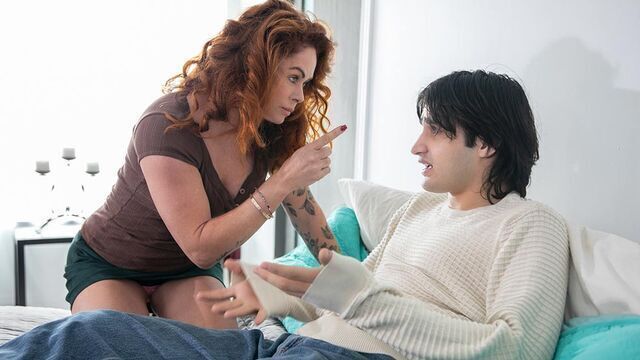  Curly-haired redhead Molly Manning is enjoying dick-sucking 