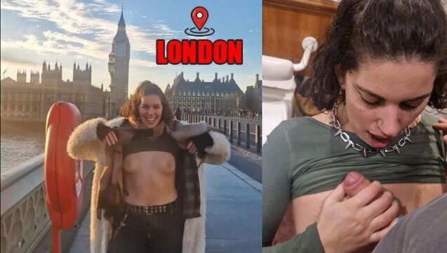 Flashing London Tourist Spots RISKY Blowjob HARRODS! Savannah Goddess