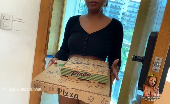Horny Pizza Delivery Girl Gets More than
