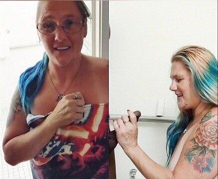 Naughty Bathroom With Rainbowhair Trailer Park Milf