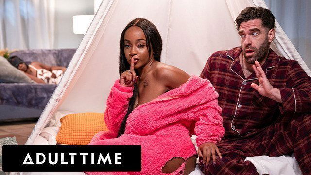 ADULT TIME Starfire Seduces Stepdaddy Sneaky Fuck Same Room Oblivious Stepmom!