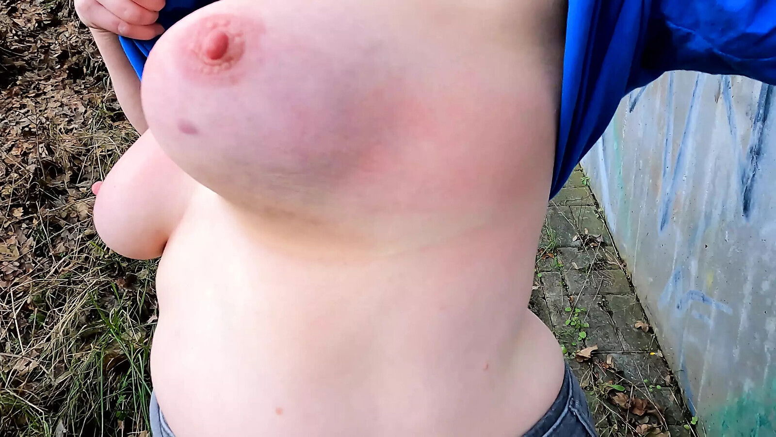 Breasts beating train station