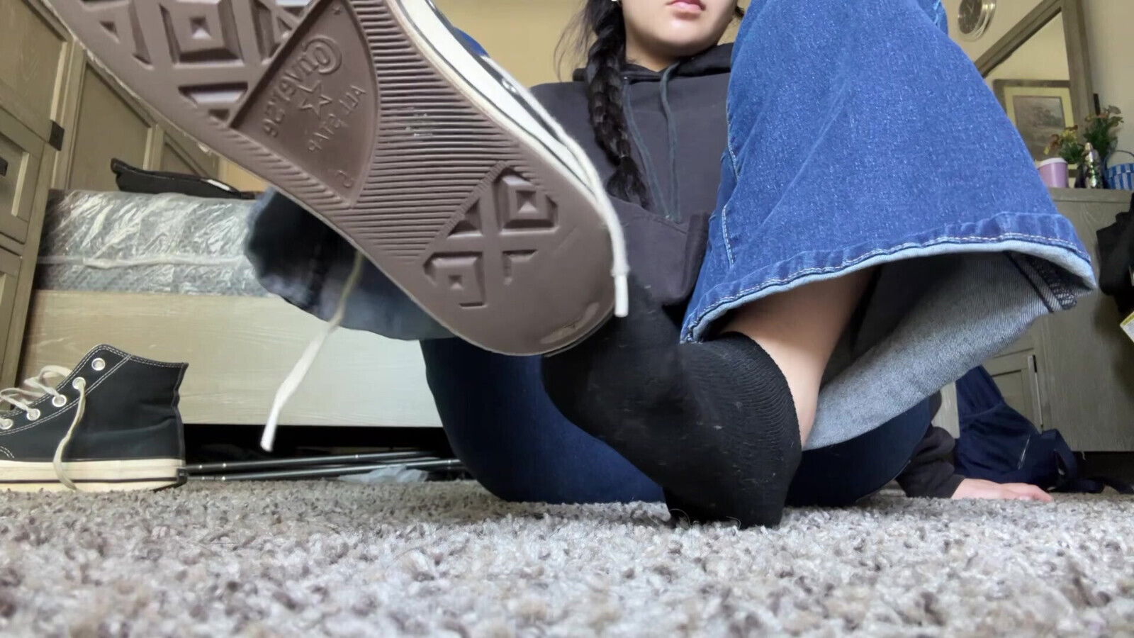 Dirty converse with soft soles