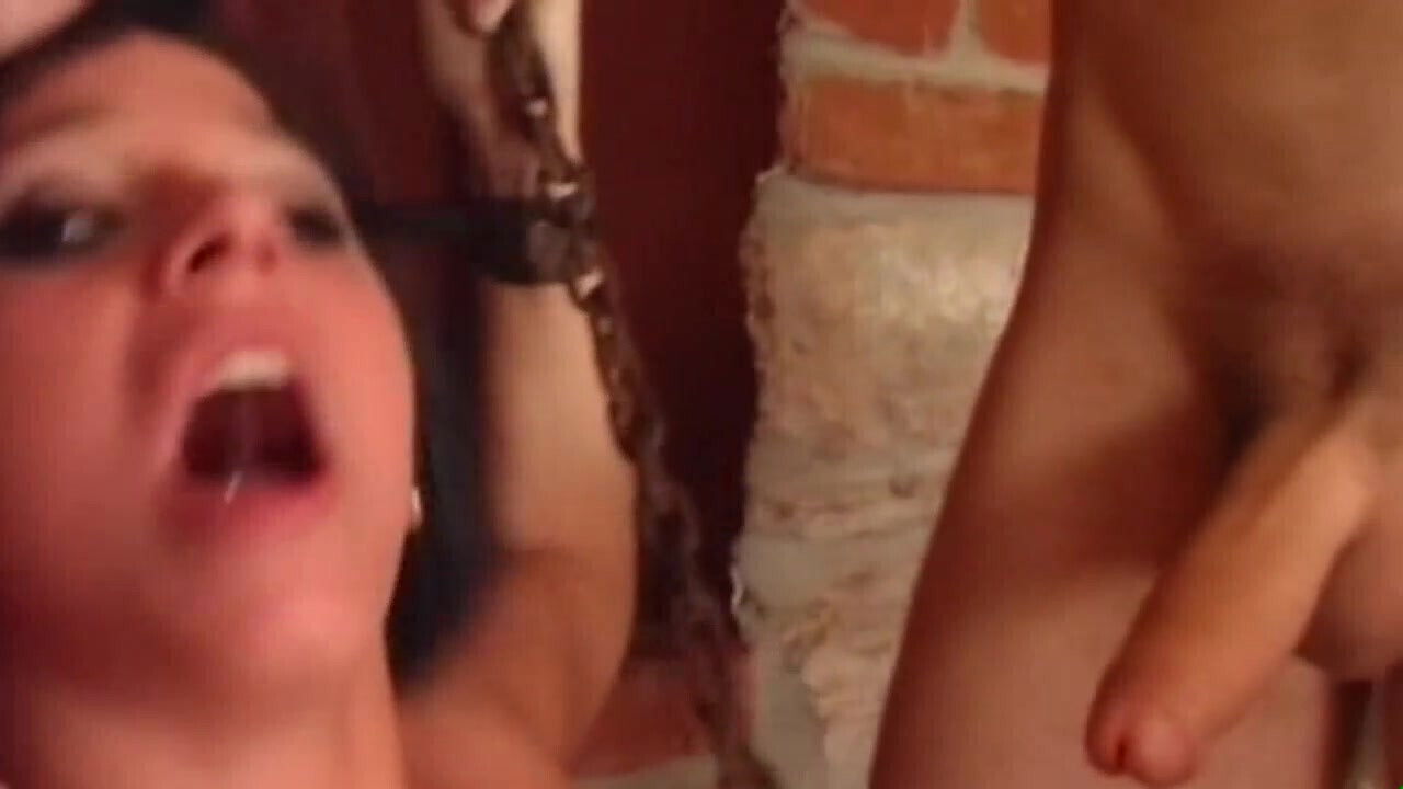 Brunette Gets Pussy Smashed Three Hard Cocks