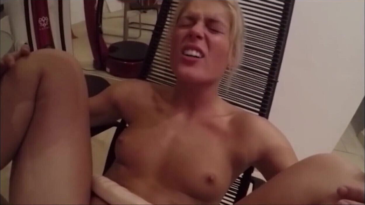 Blonde lesbians dildo penetrated pussy