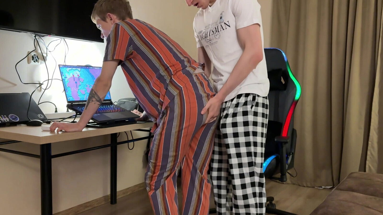 Distracted From Game, Gave Twink Rimming, Fucked Tight Asshole Part