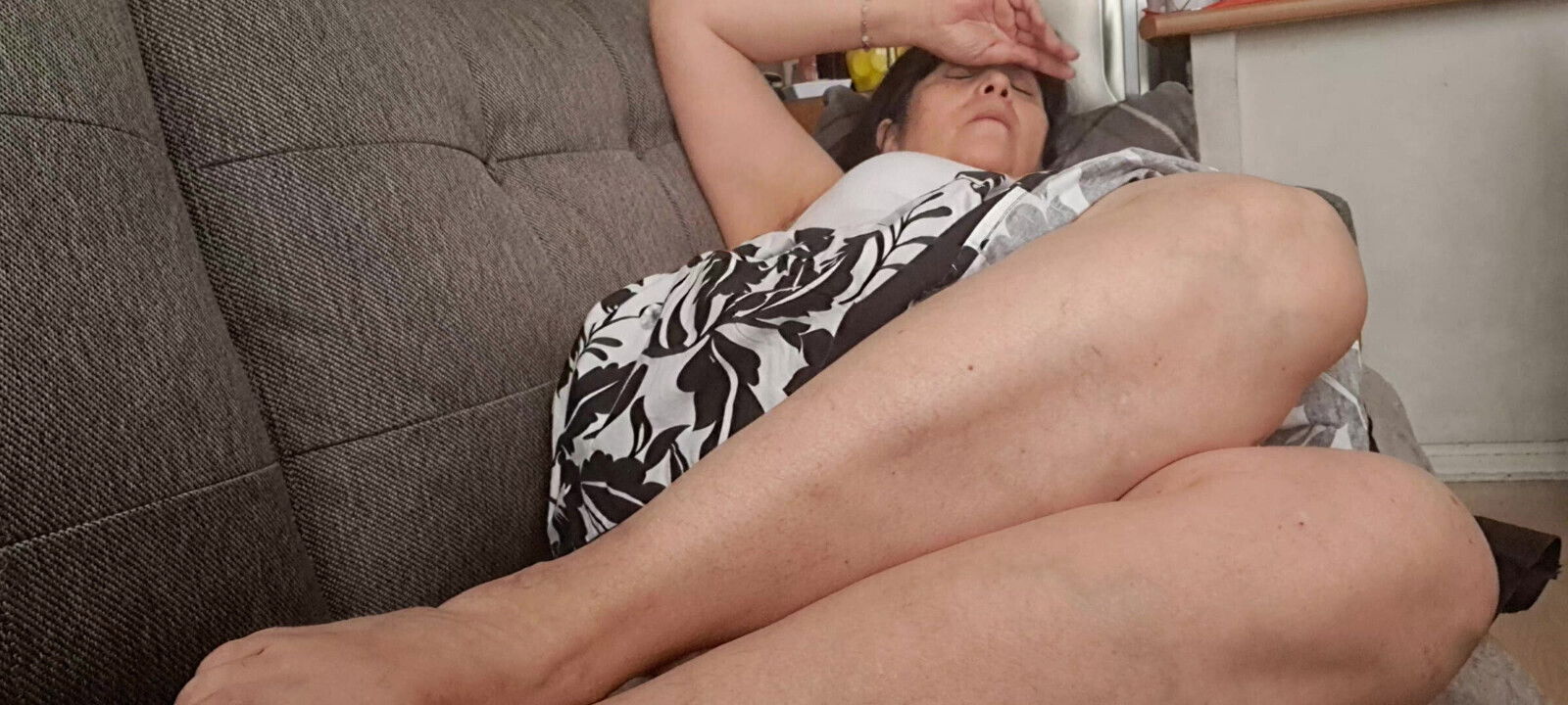 under skirt caressing clitoris