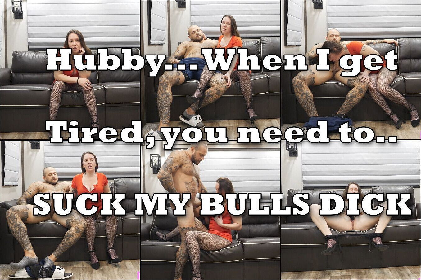 Cuckold Hubby Sucks Bull's Dick When Tired