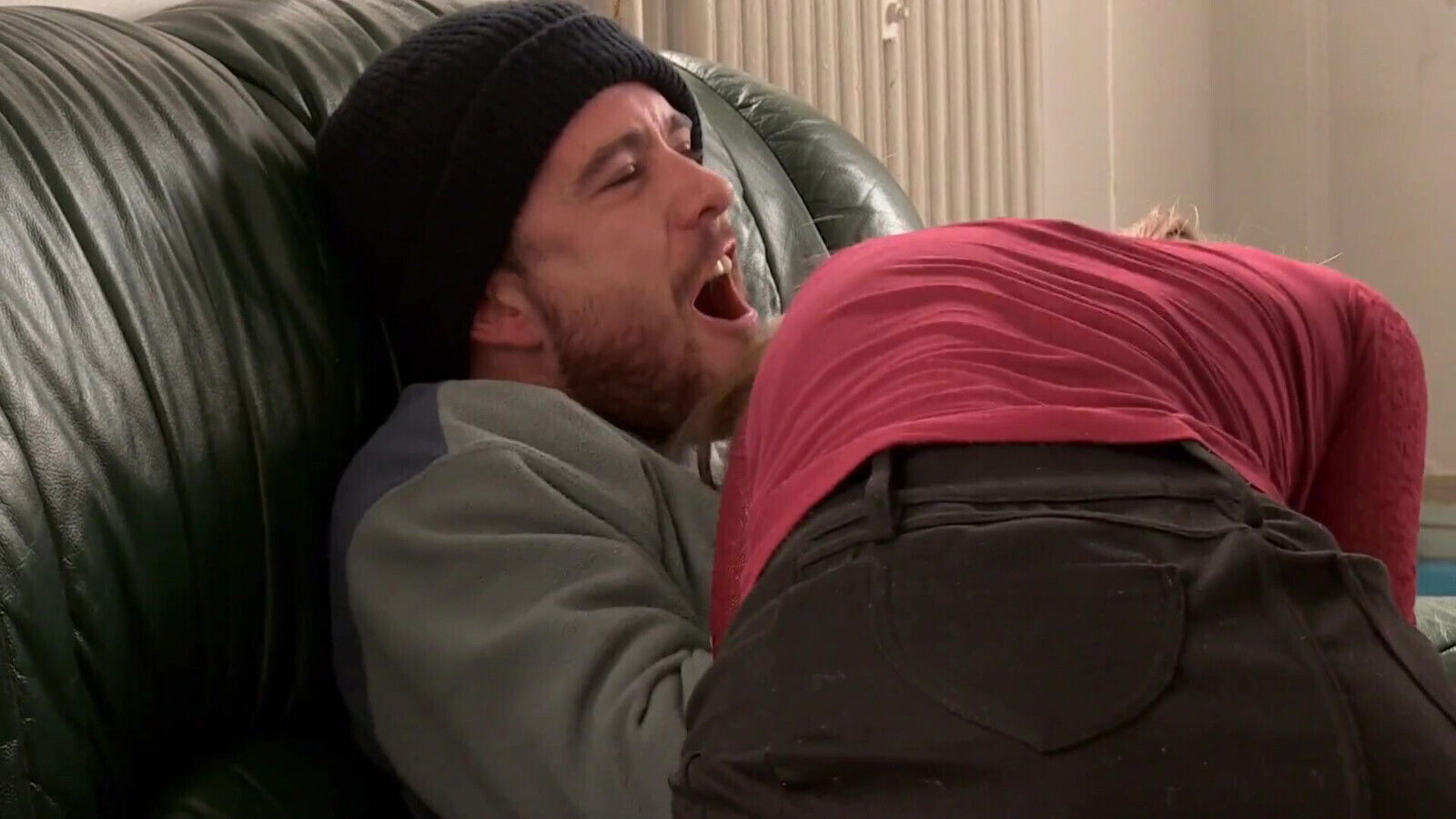 Beautiful Stella Coxx Luke Hotrod fuck hard couch