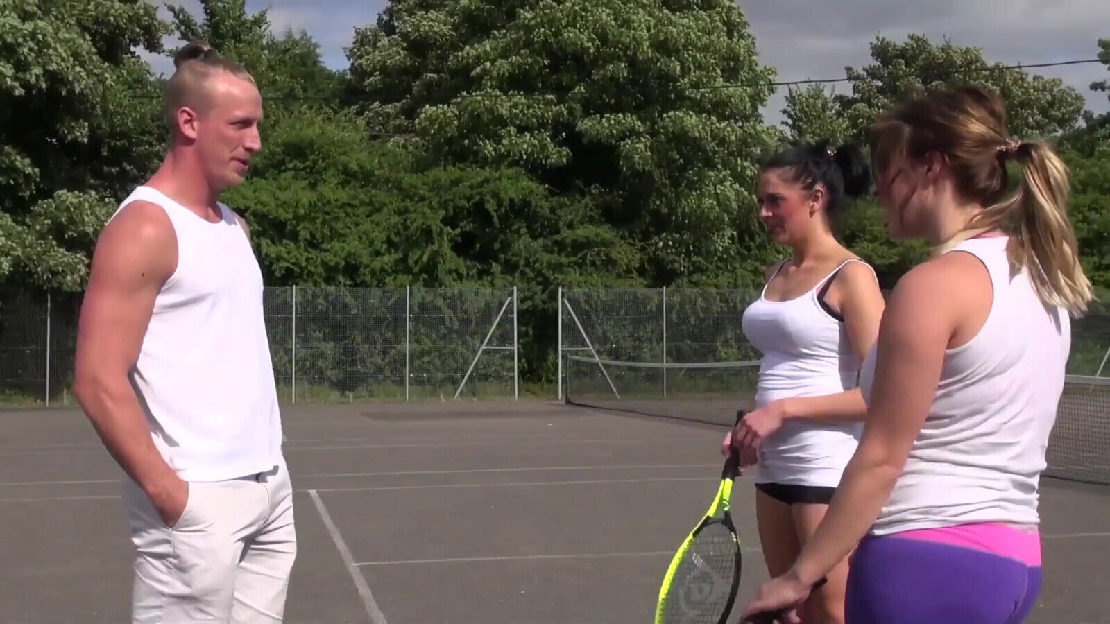 Jess Scotland, flat titted brunette Luke Hardy, muscled fella fucks stepdad's