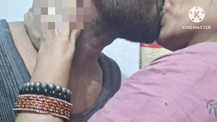 BustyPriya Gives Blowjob Husband Natural Pink Nipples