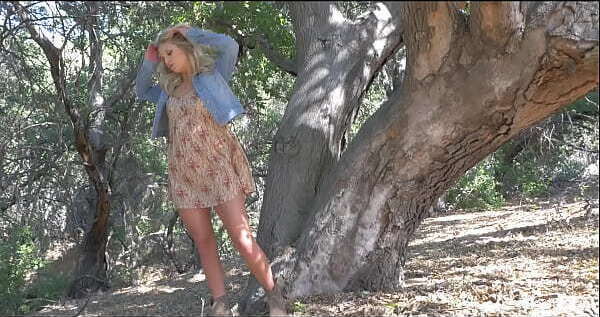 Beautiful Blonde Scarlet Masturbates Outdoors Cums Hard