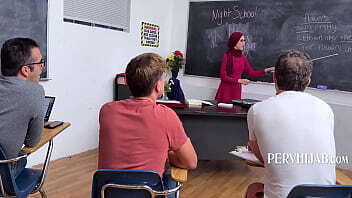 Teacher Keeps Hijab While Getting Pounded Students