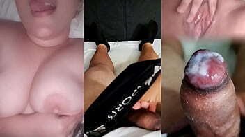 FIQUEI EXCITADO COM MINHA ESPOSA NOVINHA NA CAMA ALISANDO SEUS ENORMES PEITOS E N&Atilde_O RESISTI, GOZE NO MEU PAU PEQUENO QUANDO ELA SE MASTURBOU EM SUA BUCETA