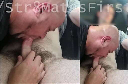 Aussie Bear Rideshare Driver gives first time blowjob STR8 Miner