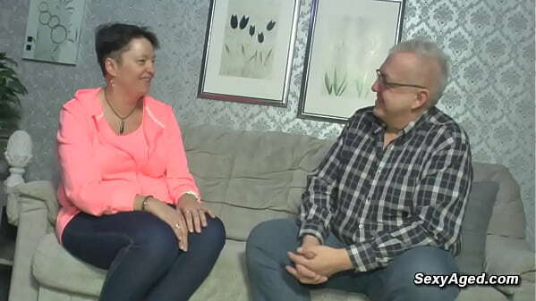 Amateur German couple enjoying passionate couch