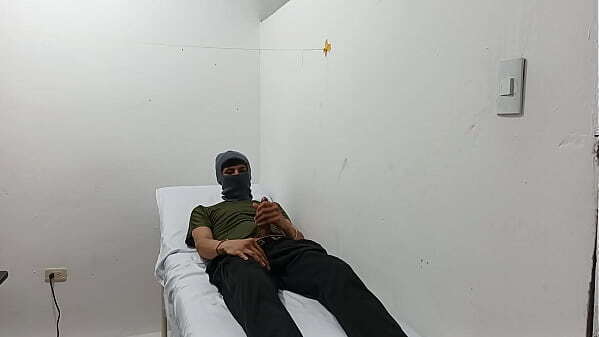 kinky doctor masturbates office