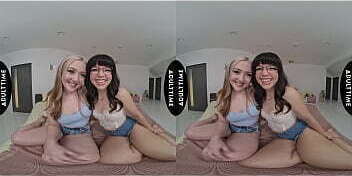 CLOSE Petite Babes &amp_ Mochi Mona Wanna Share Your HUGE THREESOME