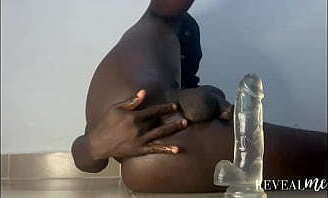 RevealMe AFRICAN BLACK HUNK&rsquo_S DILDO RIDE STROKE