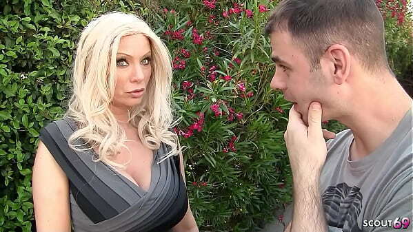 Nymphomanaic blonde Boobs Cougar Wife tricked dick next door Cheating Fuck