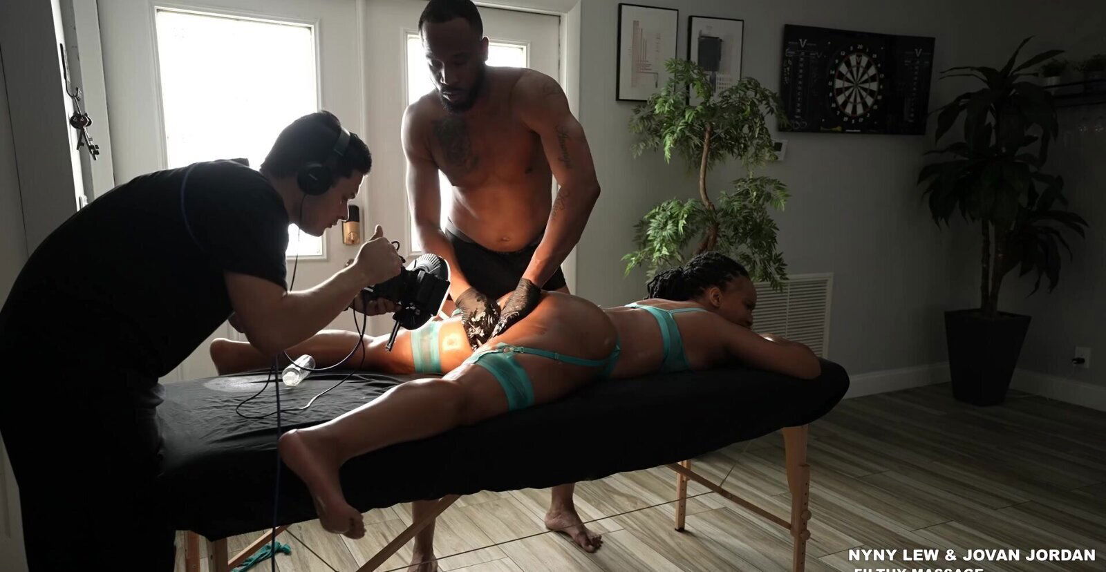 Brunette moans during hardcore interracial dicking