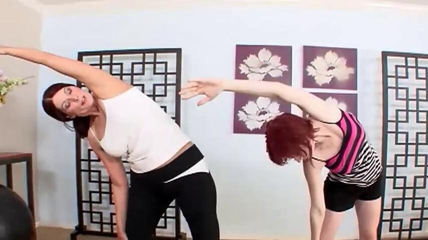 Magdalene Michaels Secudes Little Lesbian Zoey Nixon During Yoga