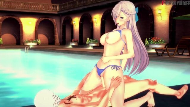 Belfast bikini pool Azur Lane Full patreon: Fantasyking3
