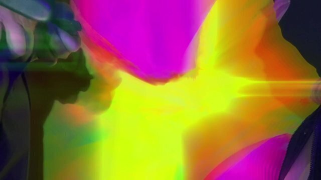 Trippy Jerk Blowjob Wearing Mask Latex Gloves.