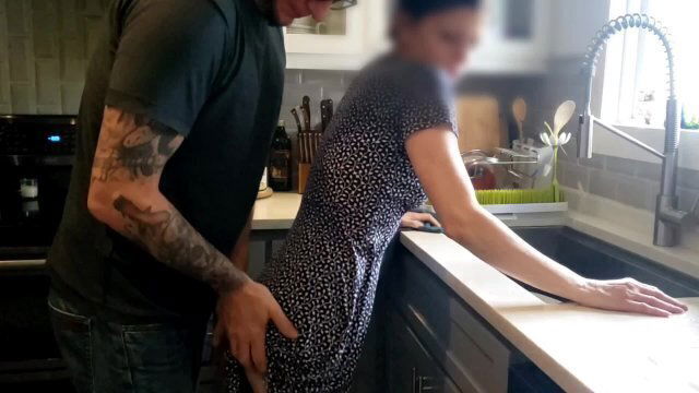 Kitchen Sex! Hubby Cums Wife's Ass. Real Amateur Couple Homemade.