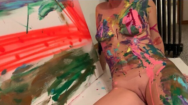 Bare naked body painting sexy