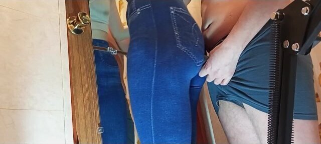 Skinny with huge juicy tight jeans teased took cameltoe