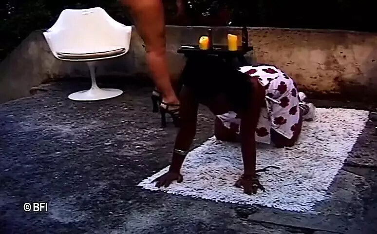 Submissive blindfolded Latina