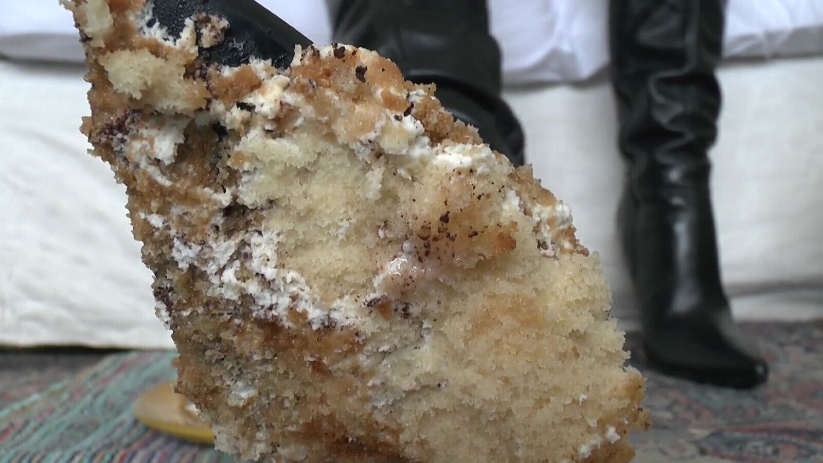 Boot Meal! Eating Cake From Soles POV, Lady Victoria Valente