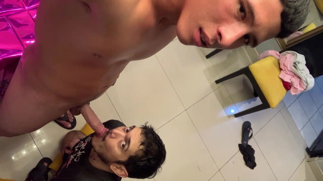 Birthday party ends legendary blowjob with cleaning