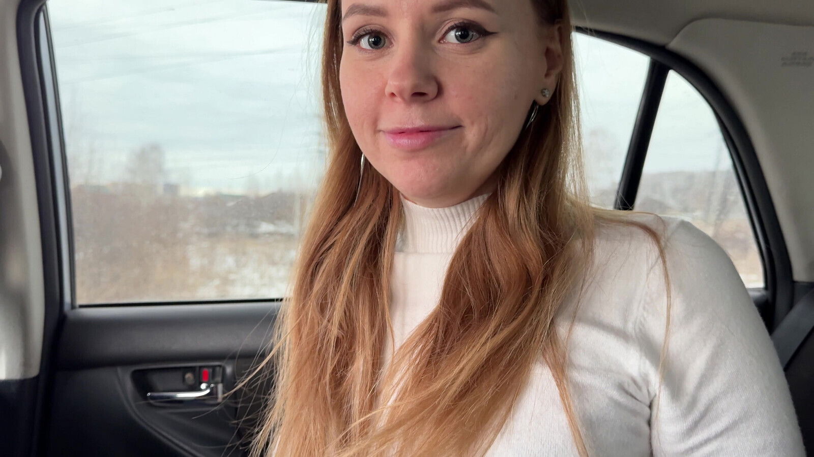 Russian girl gives blowjob