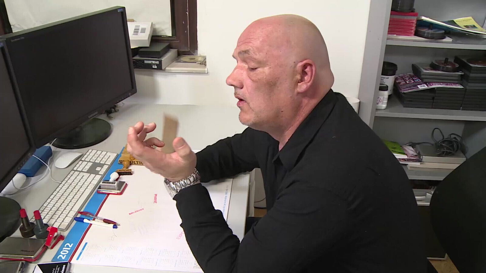 Blonde girl fucked office