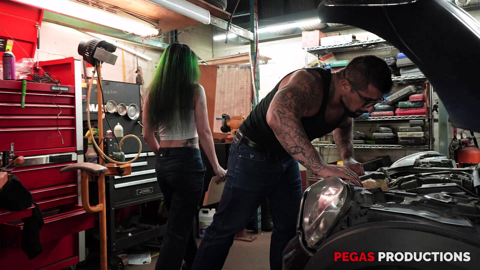 Pegas Productions Vanessa TheRock Stuffed Garage Owner Garage