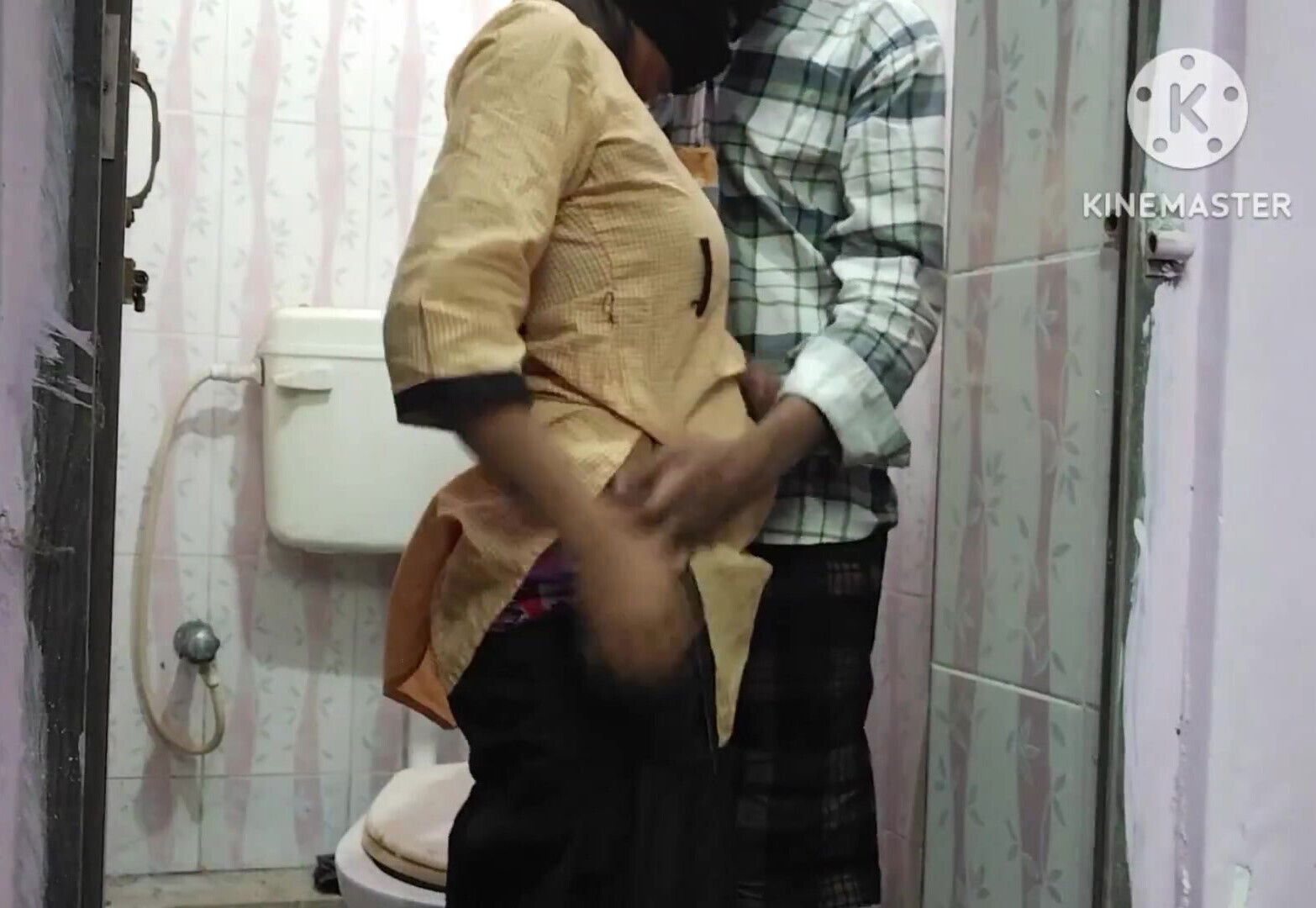 School gril bathroom with friend