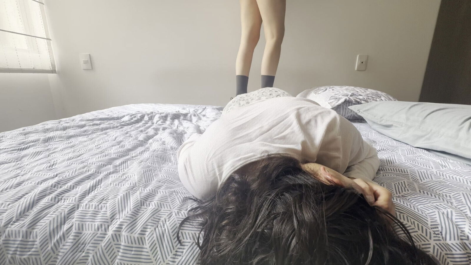 Love Taking Human Furniture Crushing Neighbor's Entire Body